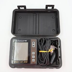 Eagle Fish I.D. 128 Fishfinder Portable Sonar Unit Black Complete Kit Case